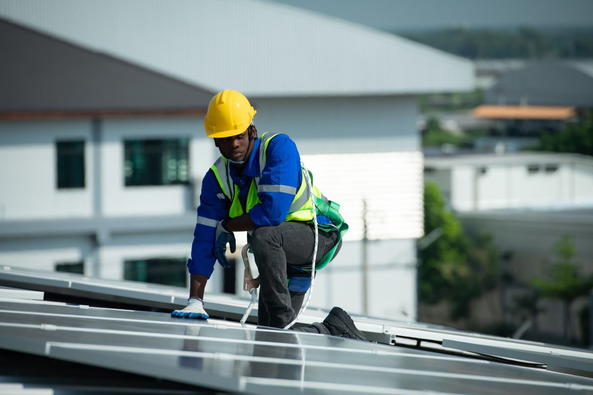 engineer in charge of solar panel installation the installation